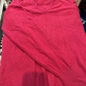 Men's burgundy V-Neck Sweater